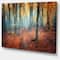 Designart - Red and Yellow Autumn Forest - Landscape Photography Canvas Print
